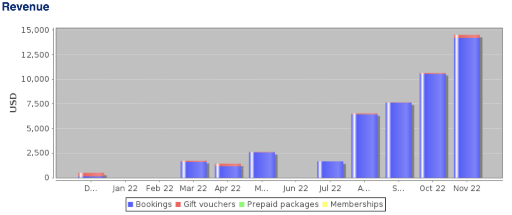 Chart of increasing revenue